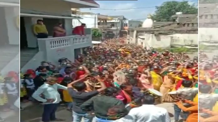 Yatra During the Kalash Yatra in Indore on 9 September 2020 | ANI videograb